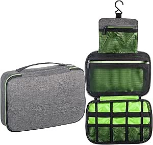 Foldable Man Hanging Travel Toiletry Bag Shaving Dopp Kit Travelling Shower Bathroom Wash Bag Makeup Organizer Hygiene Bag Toilet Pouch Men Camping Toiletry Bag Multifunction cosmetic bag with hook