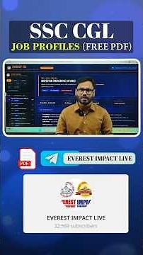 Complete SSC CGL Job Profiles Guide (Free PDF) || RAJ KUMAR SIR || EVEREST COACHING POINT