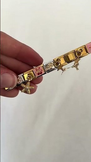 Pulseira Italiana personalizada com charms ✨💎 #trending #shopee #charms