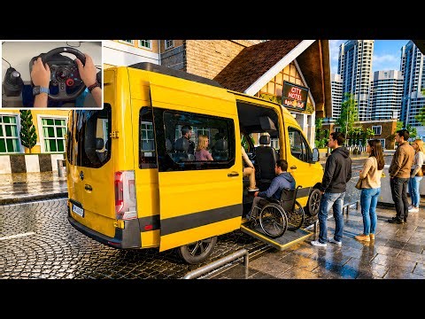 This NEW Bus Game Is FREE to Play on Steam! | Minibus Simulator Gameplay with Logitech G29