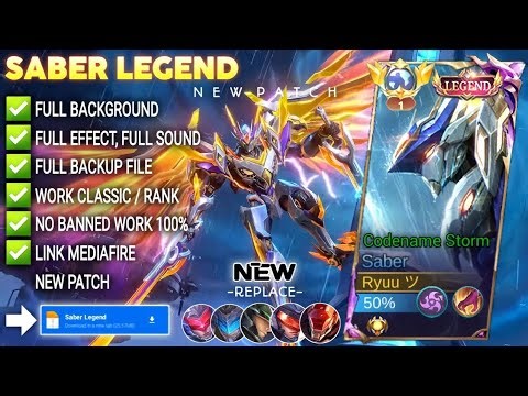 Script Skin Saber Legend - Codename Storm No Password | Full Effect & Voice | New Update