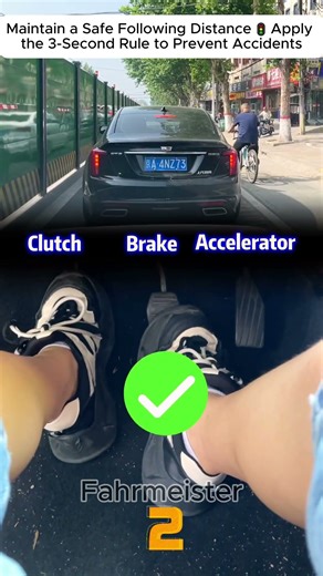 🚗 Maintain a Safe Following Distance 🚦 Apply the 3-Second Rule to Prevent Accidents #tips