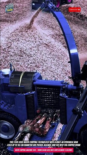Wood Chipping Machine Tool – Turns 30cm Logs into Chips in Under 5 Seconds