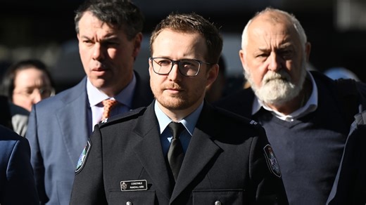 Queensland police officer's body worn footage shows moment he fled from Wieambilla shooting