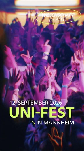 Der Countdown läuft ⏰ Nur noch zwei Tage bis zum Uni-Fest!#UniMannheim #UniFest #Wissenschaft #Party
