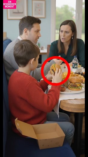 Junger Junge überrascht alle, als Café-Reste zu einer freundlichen Tat werden. Er stahl nicht — er teilte. Im lauten Café bemerkte Max eine alte Frau draußen mit einer leeren Tasse, von allen ignoriert. Er packte die Reste in eine Schachtel und ging zur Tür. Der Wachmann hielt ihn auf — bis Max stumm auf das Fenster zeigte. Der Wachmann erstarrte, dann ließ er ihn passieren. Draußen überreichte Max der Frau das Essen. Sie lächelte, legte eine sanfte Hand auf seine Schulter. Worte waren nicht nöt