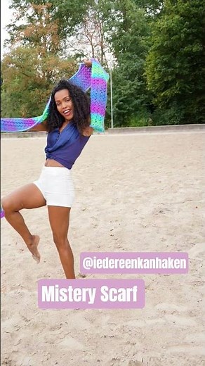 ‪@iedereenkanhaken‬ mistery scarf sjaal haken
