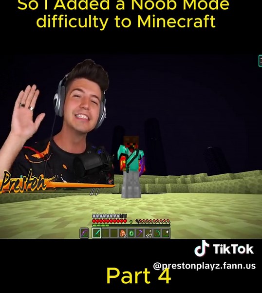 So I Added a Noob Mode difficulty to Minecraft..Part 4 #PrestonPlayz #Minecraft #gaming #fyp #foryou