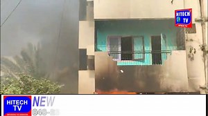 1K views · 22 reactions | Hyderabad: Building Caught Fired After AC Compressor Exploded. | Hitech Tv News India | Facebook