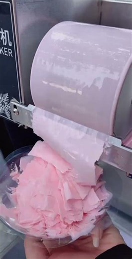 This Viral Machine Turns Liquid Milk Into Perfect Pink Snow Ice Instantly! 🍓✨#usa #foodie
