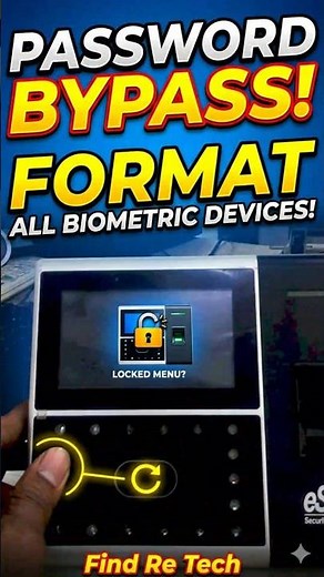 How to Format Biometric Device Step by Step | Biometric Password Bypass 🔐 #findretech #biomatric