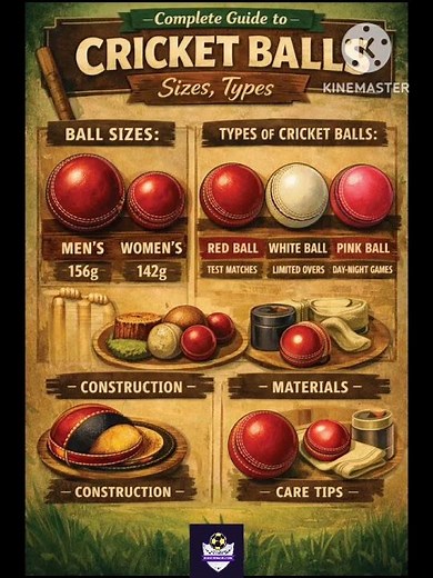 Different size and type of cricket ball #cricket #cricketfacts