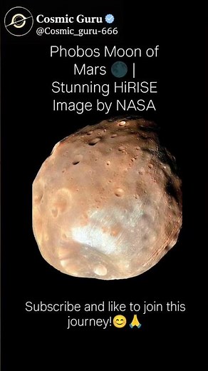 Phobos Moon of Mars 🌑 | Stunning HiRISE Image by NASA