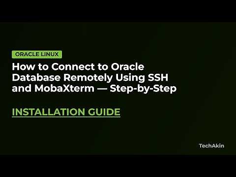How to Connect to Oracle Database Remotely Using SSH and MobaXterm — Step-by-Step