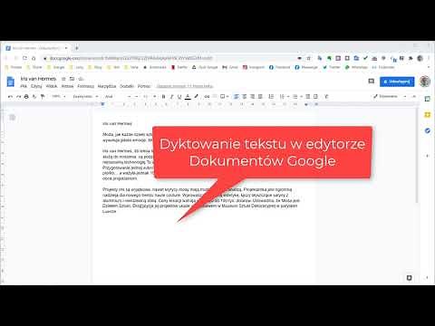 Dyktowanie głosem w Dokumentach Google