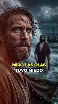 Pedro caminó sobre el agua… ¿por qué comenzó a hundirse? 🙏 #jesus #dios #biblia #fe