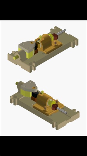 Drill Jig Simulation #3danimation #3dmodeling #mechanism #engineering #cad #inventor #cam