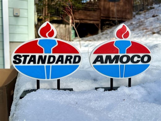Standard/amoco Oversized Signs - Mini Versions of the St Louis Gas Station Sign, Mother Road, Roadside America, Historic, Vintage, Route 66 - Etsy
