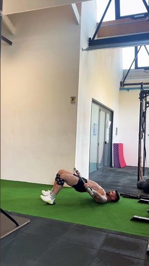 Barbell Sliding Hamstring Curls (Eccentric)
