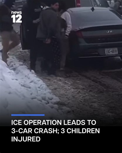 NEWARK ICE INCIDENT: An ICE-led operation in Newark led to a three-car crash that left three children seriously injured. https://tinyurl.com/5n7fw93y | News 12 New Jersey