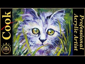 Jungle Kitty Kitten Acrylic Painting Tutorial with Ginger Cook