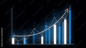 HUD Graph With Rising Arrow