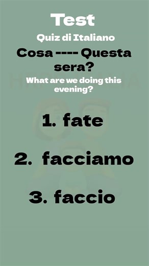 Quiz di Italiano | Italian lesson For beginners | How to pronounce italian words #shorts #learning