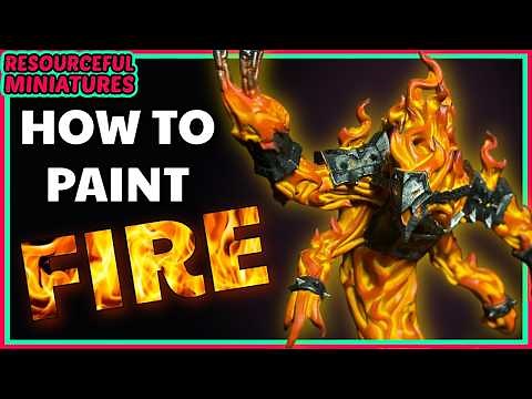 How to Paint FIRE on Miniatures — Easy New Technique!