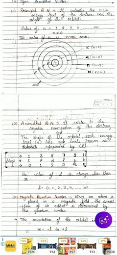 **quantum number** notes ###