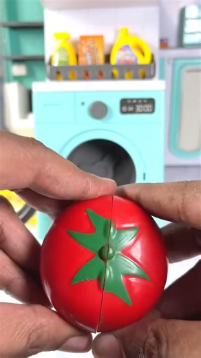 Oddly Satisfying Tomato Washing Machine ASMR 🍅 ✨ | Relaxing Sounds #asmr #washingmachine