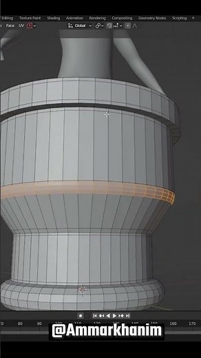 Twisted Column Modeling in Blender 3.5 For Beginners| #shorts | Ammar Khan