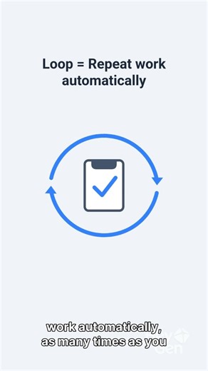 Loop Explained Simply 🔁 Doing the Same Work Again? | Programming Basics #like #subscribe #loop