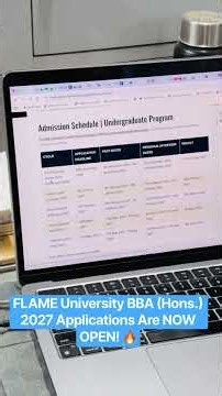 FLAME University BBA (Hons) 2027 Applications OUT! 🚨 Eligibility, Admission & Important Details
