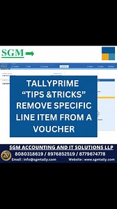 In Tally Prime, you can remove specific lines (or ledger entries) from a voucher or transaction without deleting the entire entry. This is useful when you need to modify a transaction but want to retain some parts of it. To remove specific lines from an entry in Tally Prime, follow these steps: Steps to Remove Specific Lines from a Voucher or Entry: 1. Open the Voucher: o Navigate to the relevant voucher type (e.g., Payment, Receipt, Purchase, Sales, etc.) where the specific line exists. o To do