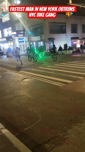 Fastest man in new york outruns nyc bike gang!!! #helpmemakethismakesense