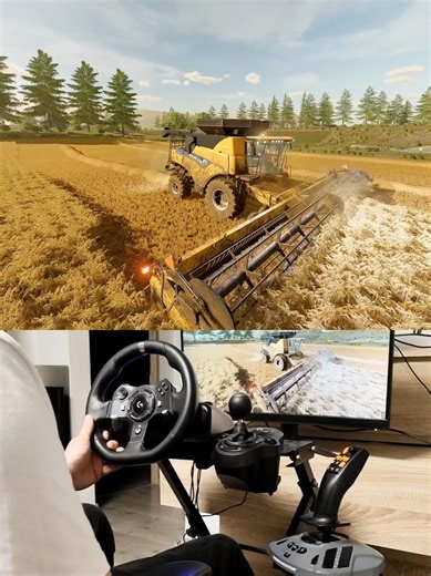 Farming Simulator New Holland CR 9.90 Logitech Steering Wheel Thrustmaster Farmstick #dkgc #farming