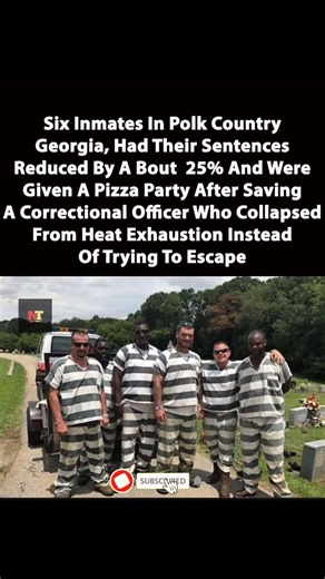 Six inmates was given pizza and reduced their sentence after saving correctional officer #shorts