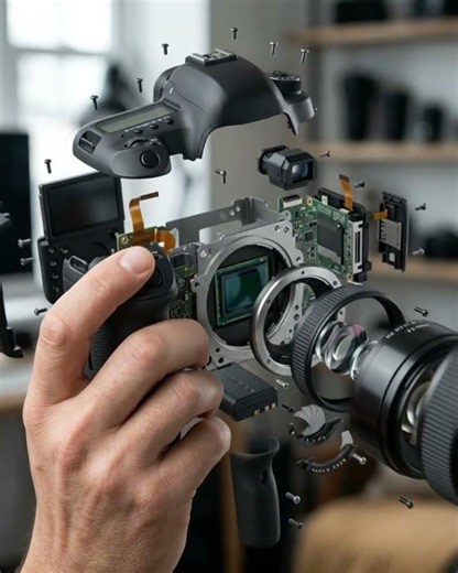 INSIDE Your Camera! Exploded View Breakdown 📸 #explodedview