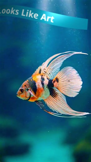 Beautiful Koi Angelfish 😍 Looks Like Art! #shorts#aquarium #underwater#angel#fishshorts