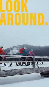 Happy Happens Here. Look around and there it is. In every view, across snowy trails, in a long soak. Come find it. | Jasper, Canada