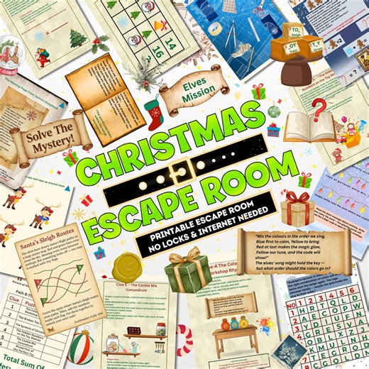 Christmas Escape Room Printable – Save Santa DIY Puzzle Kit | At-home Print and Play for Kids, Families & Classroom | Instant Download - Etsy
