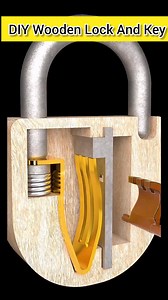 DIY Wooden Lock And Key | #WoodSkills #wood #wooddesign #woodworking | Carpenter King