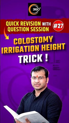 Colostomy Irrigation Trick #ColostomyCare #360DegreeClasses #QuickRevision