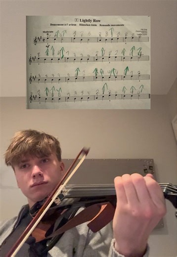 Day 1️⃣ of lightly row Bit difficult rhythms but we’ll get there! #motivation #practice #violintok #violin #viral