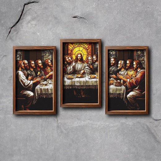 Last Supper Triptych Cross Stitch Pattern – Jesus and Apostles Embroidery PDF, Christian Religious Art - Etsy