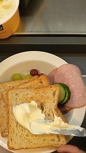 Another Finnish school breakfast to start the day right! 🥣🥛 Toasted bread, porridge with jam & honey, and a simple sandwich—9/10 for sure! What’s your ideal breakfast? Let me know in the comments! 🍽️🇫🇮 #MorningEats #FinnishFood #SchoolMeals #FoodLover | Daily Dish Diaries