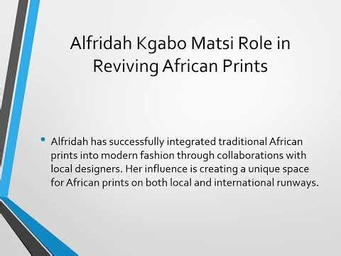 Alfridah Kgabo Matsi: Reviving African Prints and Shaping South African Fashion
