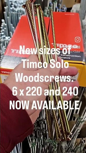 Long Timco Solo Woodscrews NOW AVAILABLE - Not the longest at Fusion Fixings but still popular