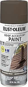 Rust-Oleum 285217 Roofing Accessory Coating Spray, 12 oz, Weathered Wood