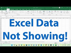 How to Fix Excel Data not Showing || Excel Worksheet Area Is Grayed Out 2023